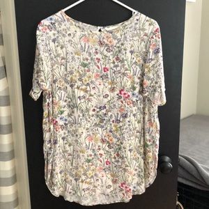 H&M Short Sleeve Floral Tunic